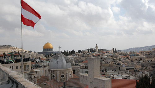 Blick auf die Altstadt von Jerusalem vom Dach des Österreich Hospiz. / kathpress/Gutenbrunner Blick auf die Altstadt von Jerusalem vom Dach des Österreich Hospiz.