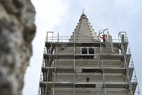 Gerüstabbau hat begonnen