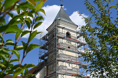Gerüst fertig aufgebaut